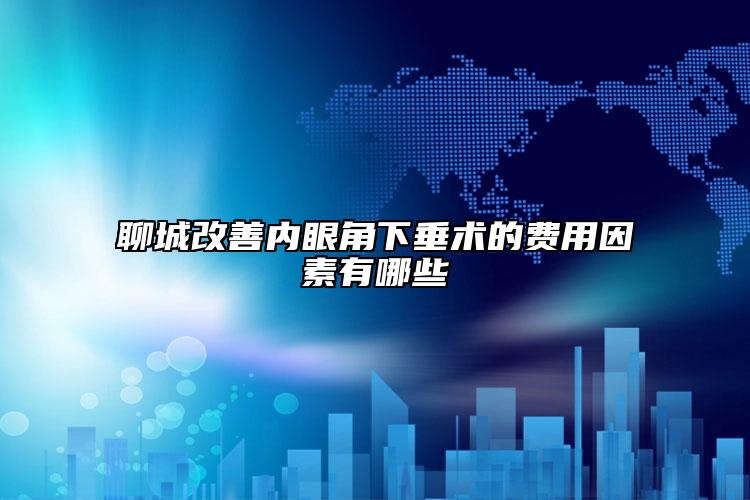 聊城改善内眼角下垂术的费用因素有哪些