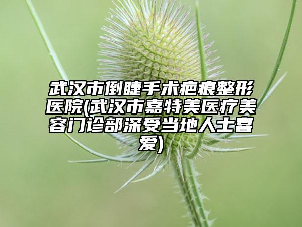 武汉市倒睫手术疤痕整形医院(武汉市嘉特美医疗美容门诊部深受当地人士喜爱)