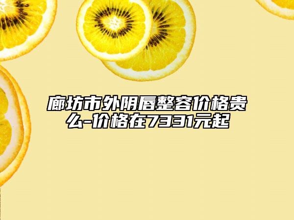 廊坊市外阴唇整容价格贵么-价格在7331元起