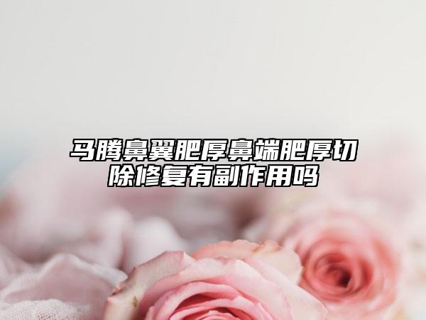 马腾鼻翼肥厚鼻端肥厚切除修复有副作用吗