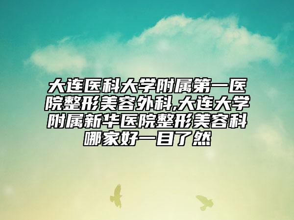 大连医科大学附属第一医院整形美容外科,大连大学附属新华医院整形美容科哪家好一目了然