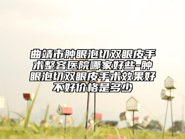 曲靖市肿眼泡切双眼皮手术整容医院哪家好些-肿眼泡切双眼皮手术效果好不好价格是多少
