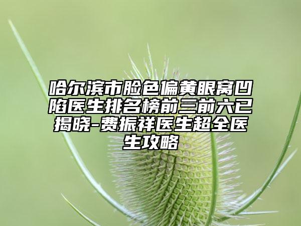 哈尔滨市脸色偏黄眼窝凹陷医生排名榜前三前六已揭晓-费振祥医生超全医生攻略
