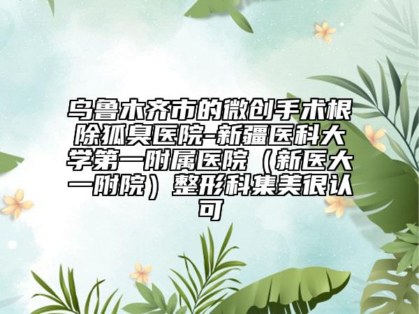 乌鲁木齐市的微创手术根除狐臭医院-新疆医科大学第一附属医院（新医大一附院）整形科集美很认可