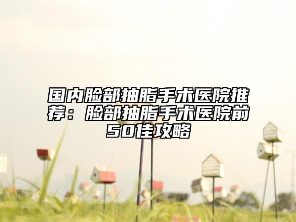 国内脸部抽脂手术医院推荐：脸部抽脂手术医院前50佳攻略