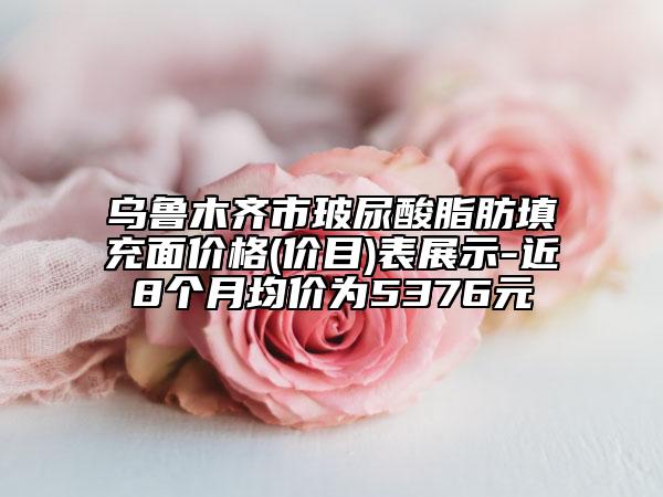 乌鲁木齐市玻尿酸脂肪填充面价格(价目)表展示-近8个月均价为5376元
