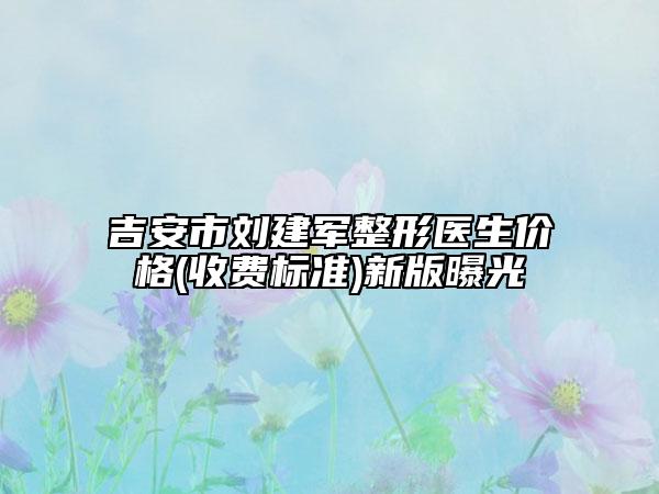 吉安市刘建军整形医生价格(收费标准)新版曝光