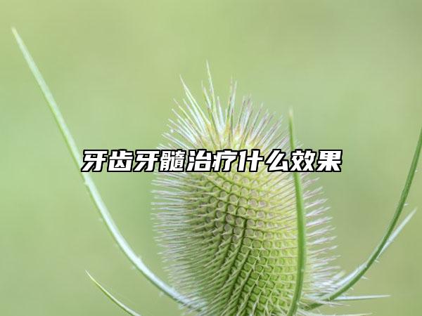 牙齿牙髓治疗什么效果