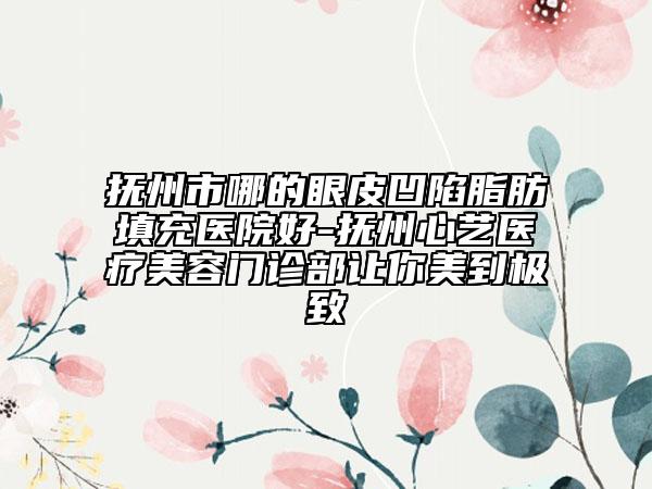 抚州市哪的眼皮凹陷脂肪填充医院好-抚州心艺医疗美容门诊部让你美到极致
