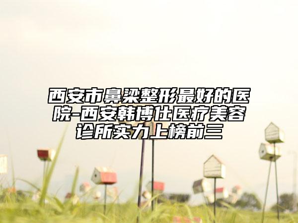 西安市鼻梁整形最好的医院-西安韩博仕医疗美容诊所实力上榜前三