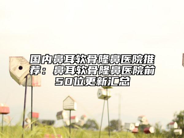 国内鼻耳软骨隆鼻医院推荐：鼻耳软骨隆鼻医院前50位更新汇总