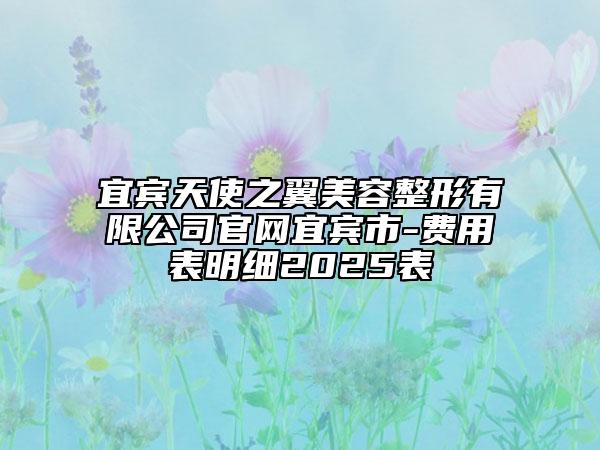 宜宾天使之翼美容整形有限公司官网宜宾市-费用表明细2025表