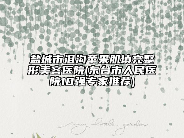 盐城市泪沟苹果肌填充整形美容医院(东台市人民医院10强专家推荐)