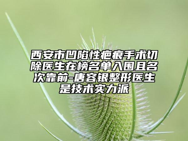 西安市凹陷性疤痕手术切除医生在榜名单入围且名次靠前-唐容银整形医生是技术实力派