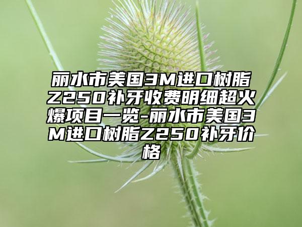 丽水市美国3M进口树脂Z250补牙收费明细超火爆项目一览-丽水市美国3M进口树脂Z250补牙价格