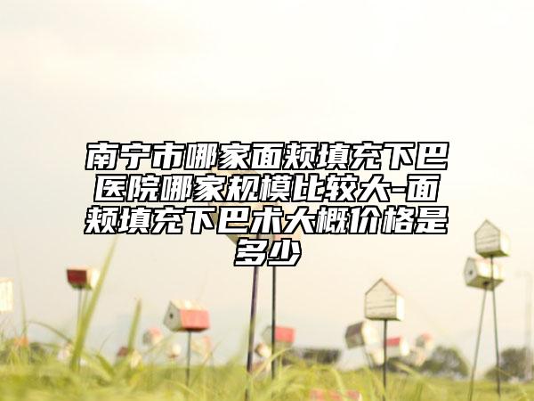 南宁市哪家面颊填充下巴医院哪家规模比较大-面颊填充下巴术大概价格是多少