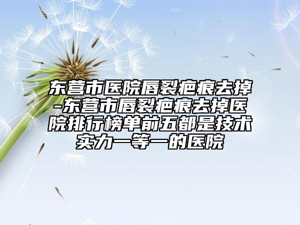 东营市医院唇裂疤痕去掉-东营市唇裂疤痕去掉医院排行榜单前五都是技术实力一等一的医院