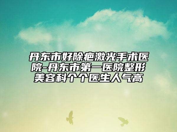 丹东市好除疤激光手术医院-丹东市第一医院整形美容科个个医生人气高