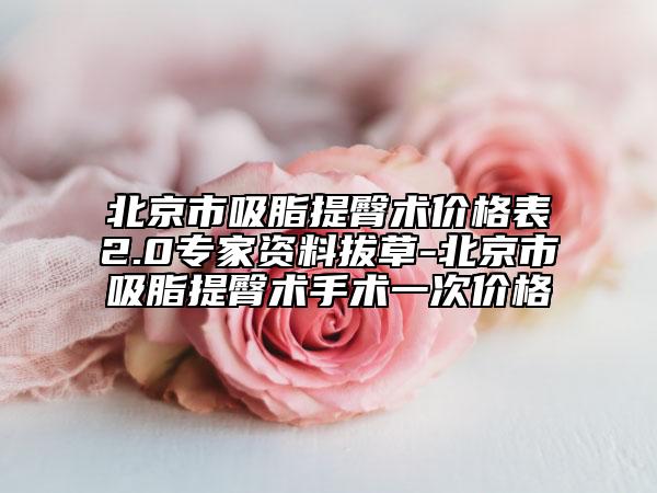 北京市吸脂提臀术价格表2.0专家资料拔草-北京市吸脂提臀术手术一次价格