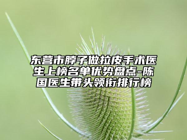 东营市脖子做拉皮手术医生上榜名单优势盘点-陈国医生带头领衔排行榜