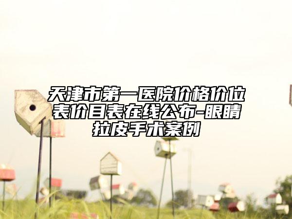 天津市第一医院价格价位表价目表在线公布-眼睛拉皮手术案例