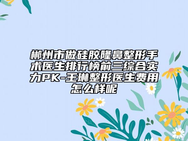 郴州市做硅胶隆鼻整形手术医生排行榜前三综合实力PK-王琳整形医生费用怎么样呢