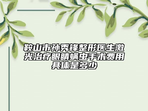 鞍山市孙秀锋整形医生激光治疗眼睛螨虫手术费用具体是多少