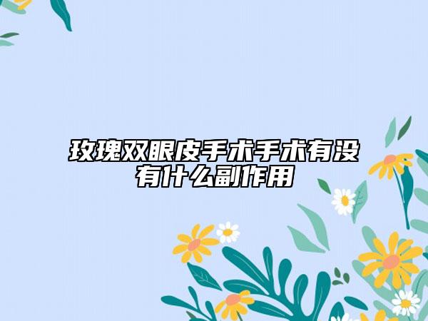 玫瑰双眼皮手术手术有没有什么副作用