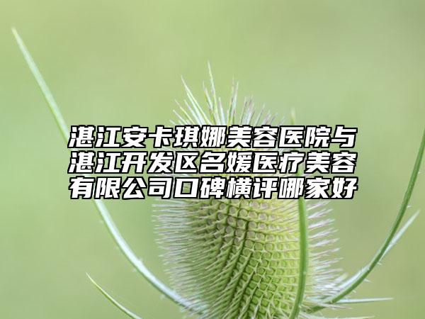湛江安卡琪娜美容医院与湛江开发区名媛医疗美容有限公司口碑横评哪家好