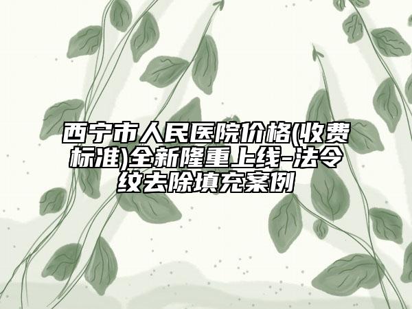 西宁市人民医院价格(收费标准)全新隆重上线-法令纹去除填充案例