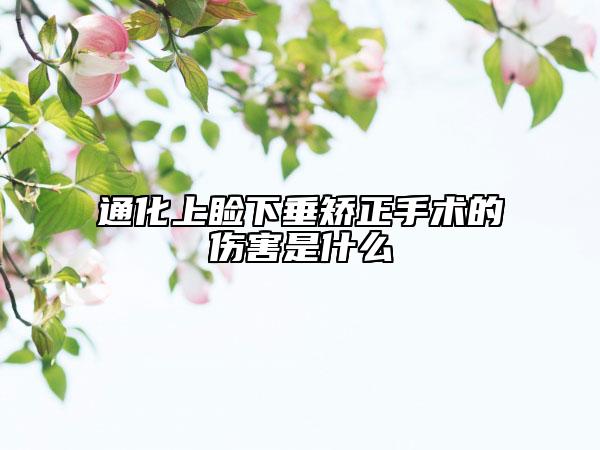 通化上睑下垂矫正手术的伤害是什么