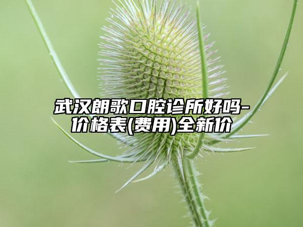 武汉朗歌口腔诊所好吗-价格表(费用)全新价