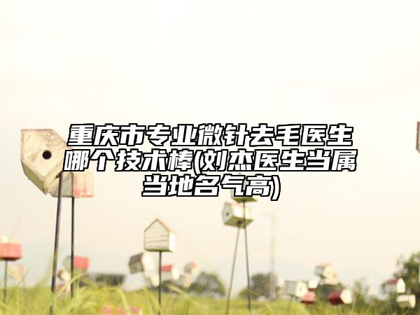 重庆市专业微针去毛医生哪个技术棒(刘杰医生当属当地名气高)