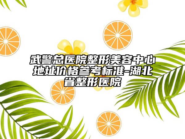 武警总医院整形美容中心地址价格参考标准-湖北省整形医院