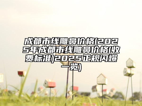 成都市线雕鼻价格(2025年成都市线雕鼻价格(收费标准)2025正规闪爆一览)