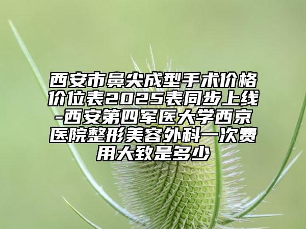 西安市鼻尖成型手术价格价位表2025表同步上线-西安第四军医大学西京医院整形美容外科一次费用大致是多少