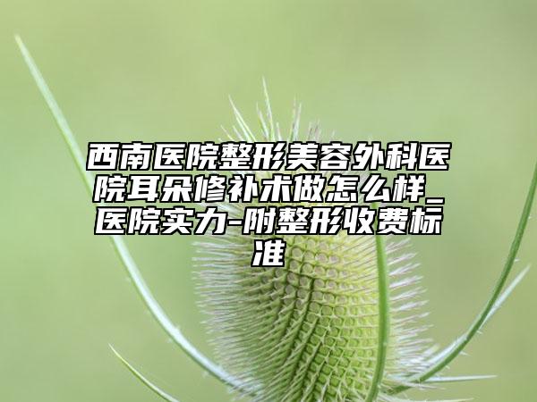 西南医院整形美容外科医院耳朵修补术做怎么样_医院实力-附整形收费标准