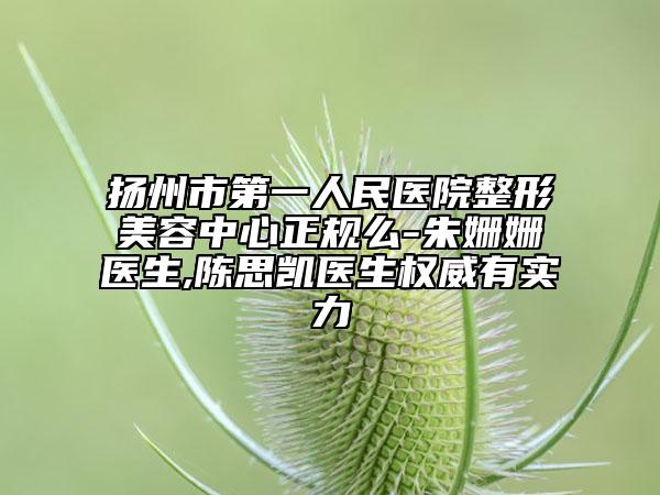 扬州市第一人民医院整形美容中心正规么-朱姗姗医生,陈思凯医生权威有实力